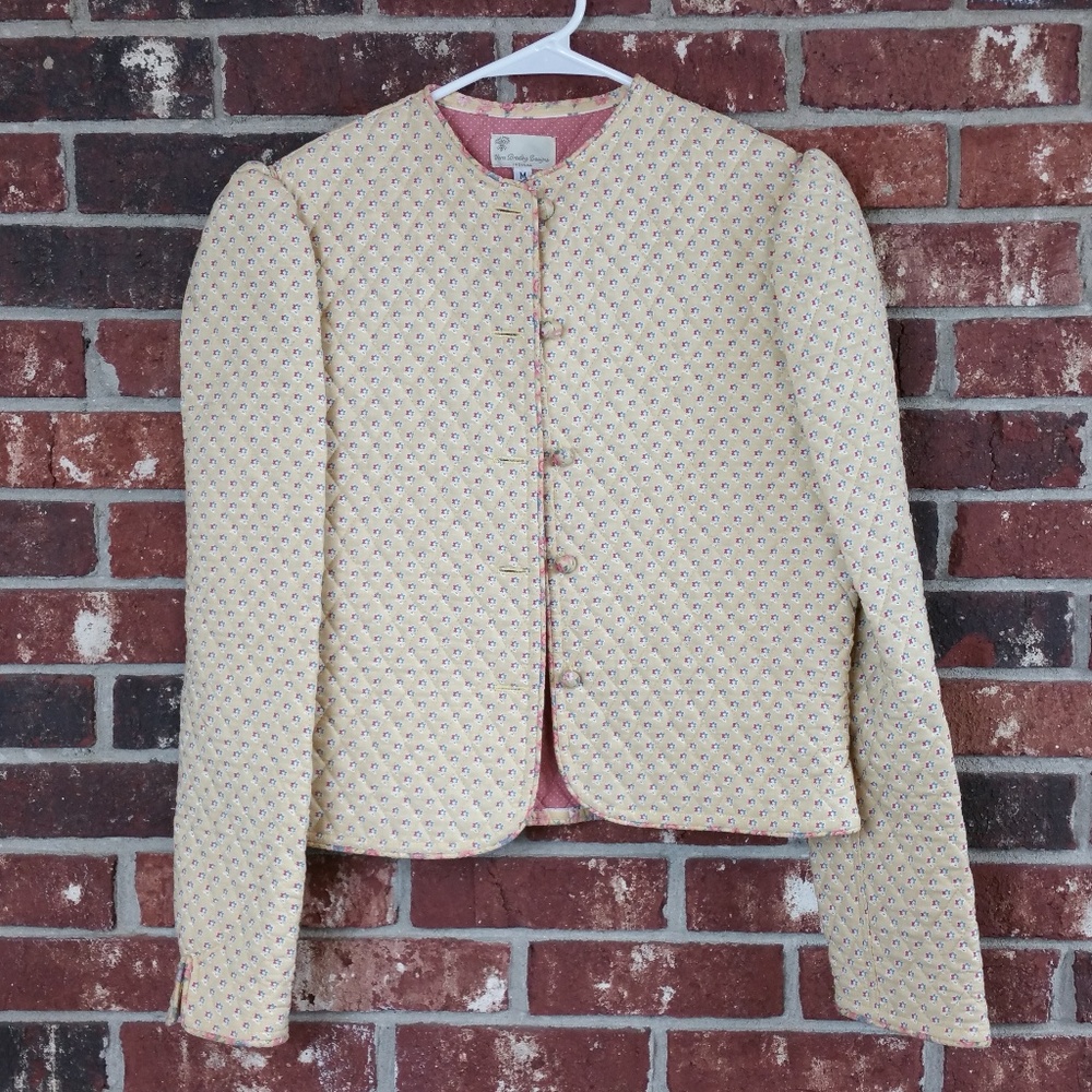 Vera Bradley Yellow Floral Quilted Jacket